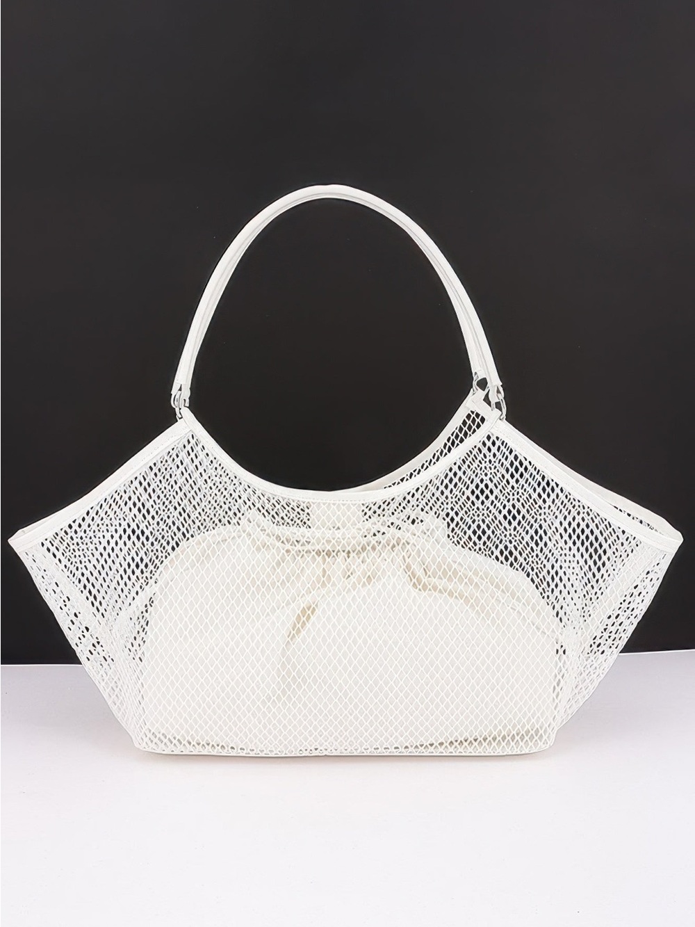 Mesh Tote Bag With Removable Liner